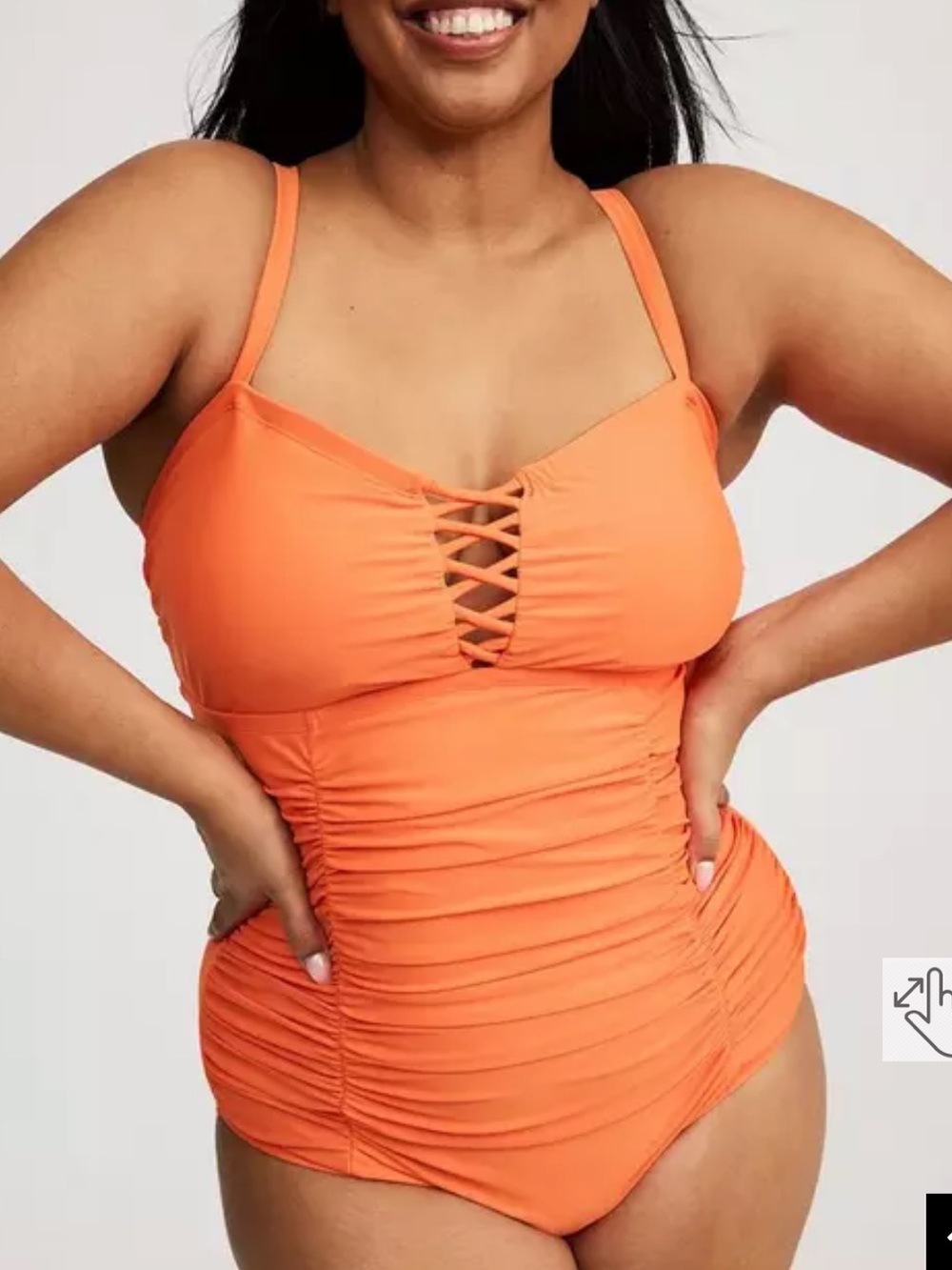 Torrid Slim Fix Lattice One-Piece Swimsuit